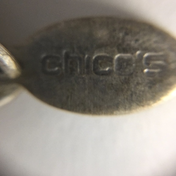 Chico’s necklace brushed silver tone rhinestone - Picture 9 of 9